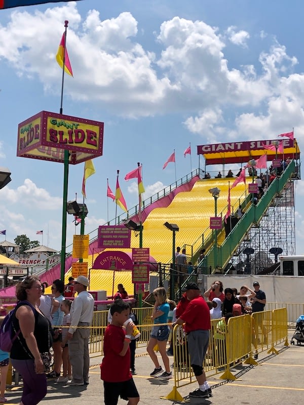 giant slide at the Ohio State Fair